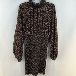 C/Meo Collective Chiffon Feminine Mini Dress, XS